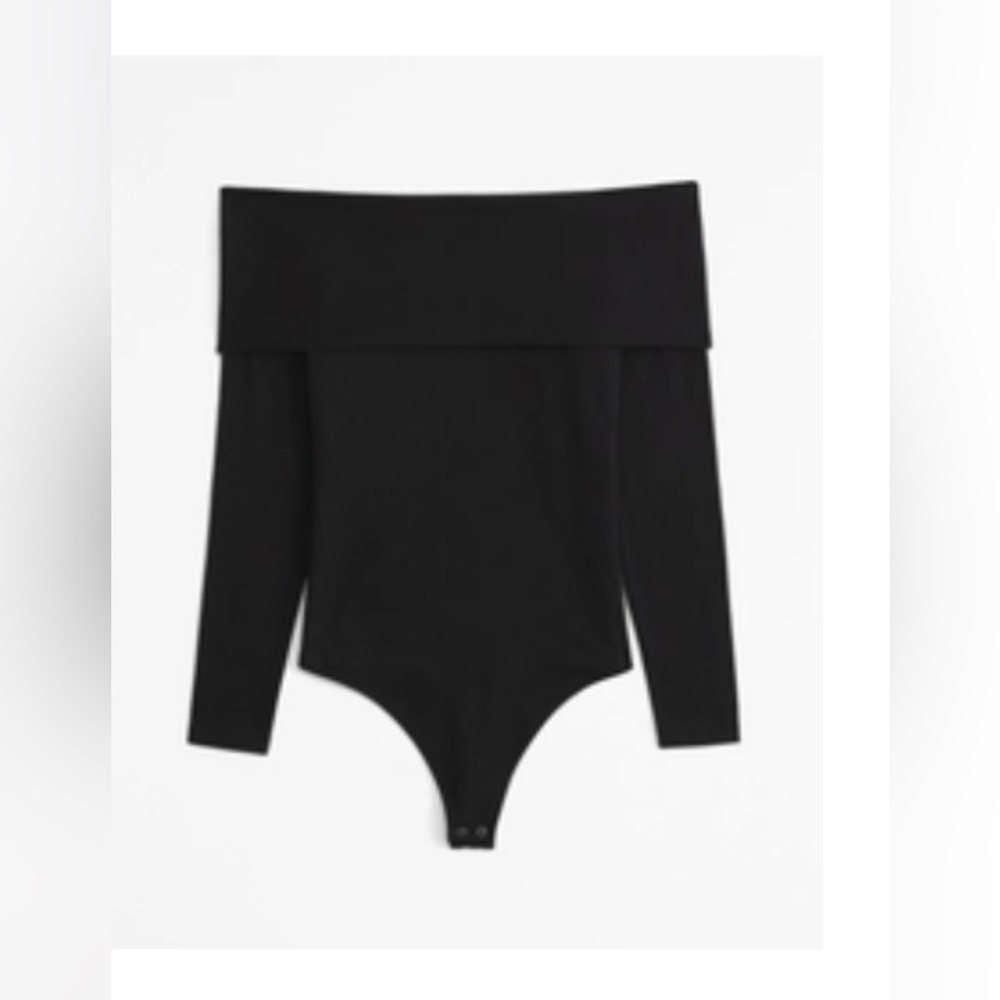 Abercrombie & Fitch Black Off-Shoulder Bodysuit